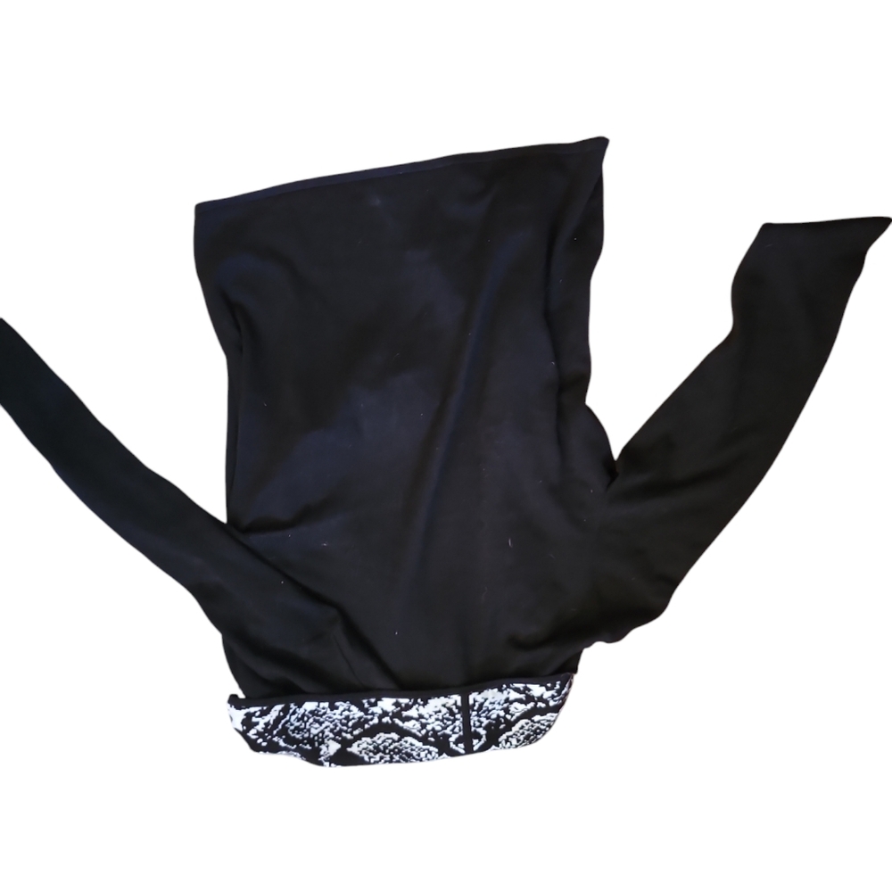 Jones of New York Signature Black Cardigan with Black and White shawl collar XL - Picture 4 of 4